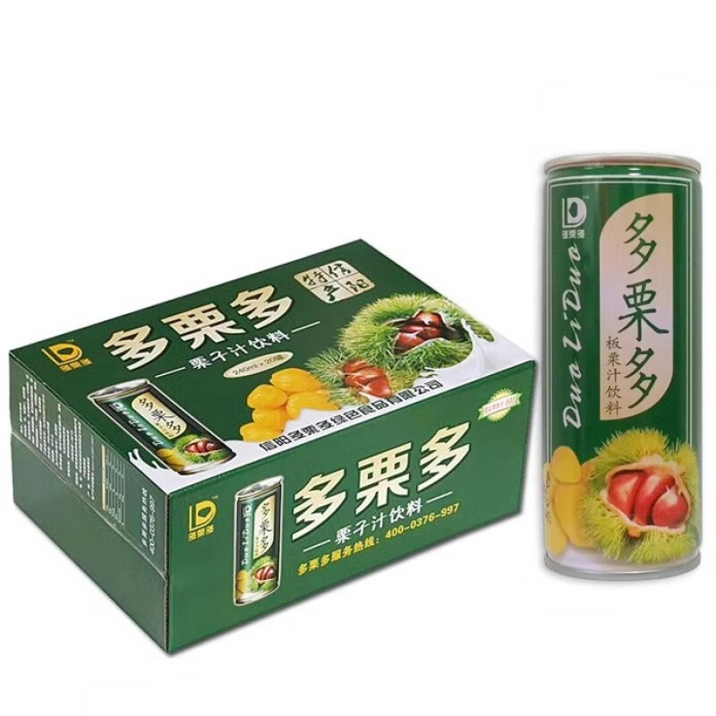 多栗多板栗汁信阳特产多栗多板栗汁大别山信阳老家栗子味道饮料20罐