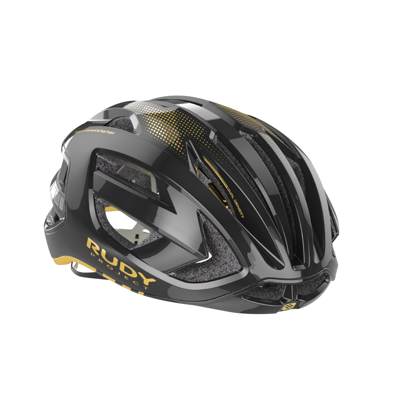 RUDY PROJECT璐迪自行车头盔巴林车队同系列骑行装备公路盔山地车破风半盔EGOS 光泽黑金(中国限定款 L