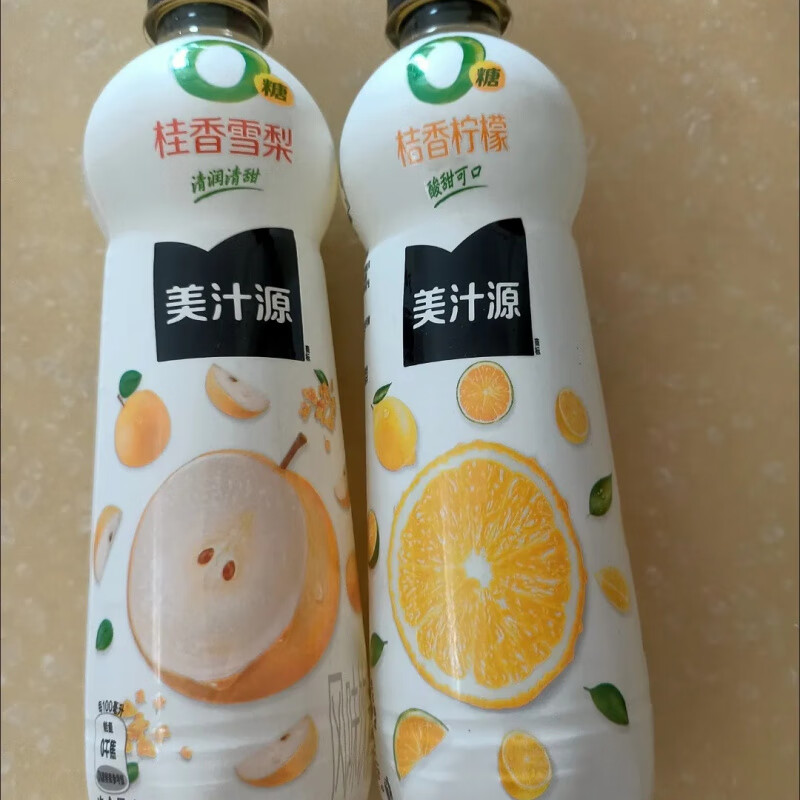 可口可乐（Coca-Cola）美汁源果汁桔香柠檬桂香雪梨风味果味饮料饮品线下... 桔香柠檬风味X3瓶