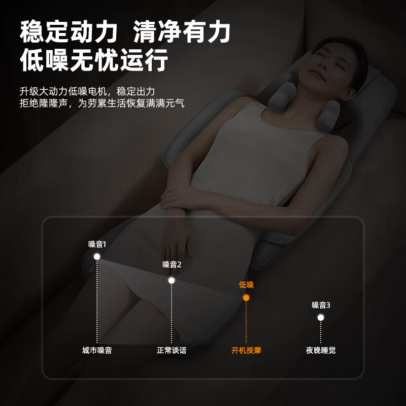 乐尔康(Le er kang)颈椎按摩器按摩靠垫按摩器斜方肌肩颈腰背一体全自动揉捏全身坐垫躺垫多功能按摩椅家用车用按摩仪 【顶配导轨游走款】肩颈抓捏+泰式推背+温感热敷