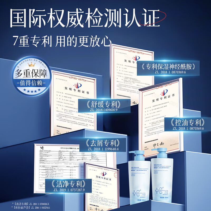 维特丝二硫化硒去屑洗发水止痒控油蓬松头皮清爽男女士洗头膏露改善毛囊 【控油去屑净螨】升级超值2瓶装