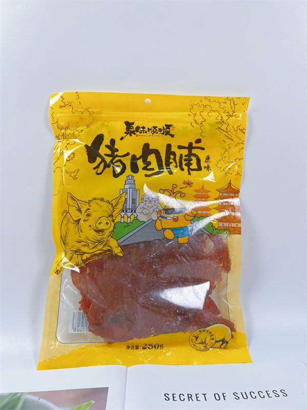 原切豬肉脯手撕大片精選原味黑椒豬肉干肉脯250g泉味順順網(wǎng)紅零食 豬肉脯原味250g*1袋
