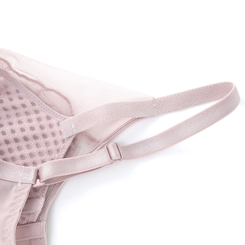 安莉芳【风巢杯】专柜新品蕾丝深v性感文胸女大胸显小内衣EB00820礼物 藕色LAV 75C