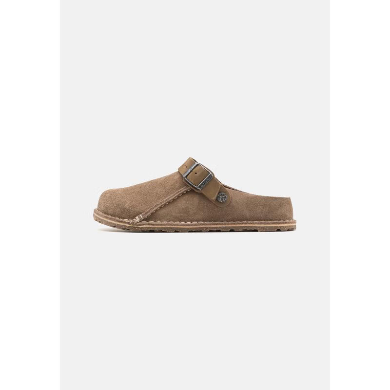 BIRKENSTOCK感男涼拖商務(wù)簡(jiǎn)約平底皮質(zhì)懶人鞋灰棕 gray taupe 48