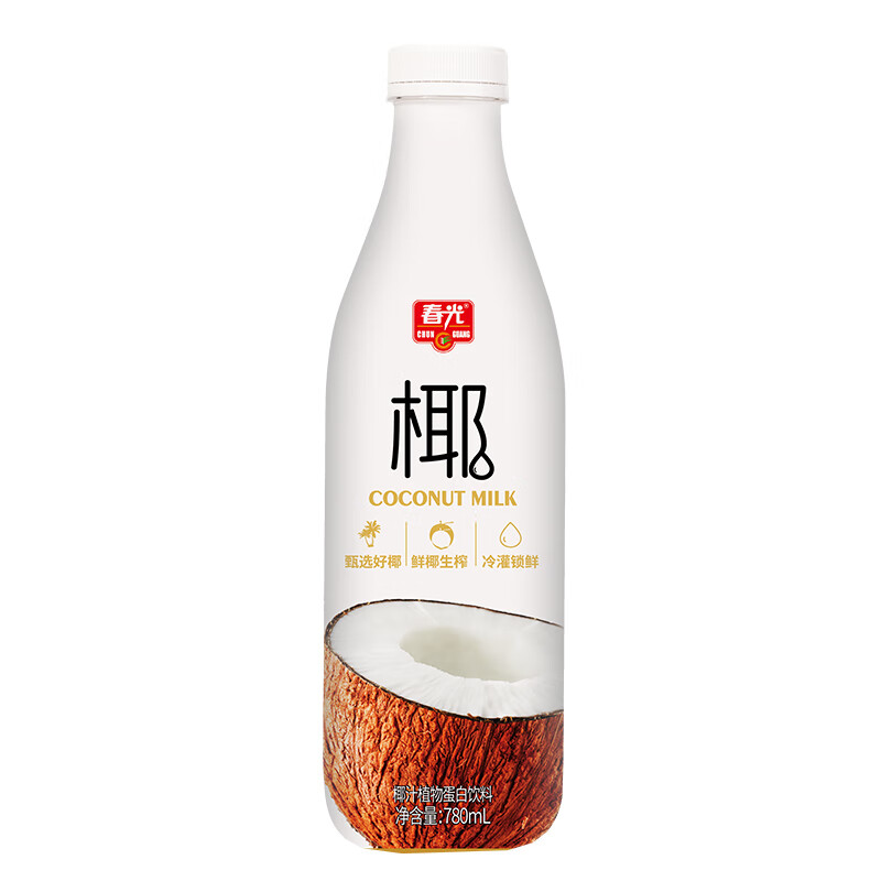 春光食品 春光椰汁 海南特产生榨椰子汁植物蛋白饮料 春光椰汁780ml*2