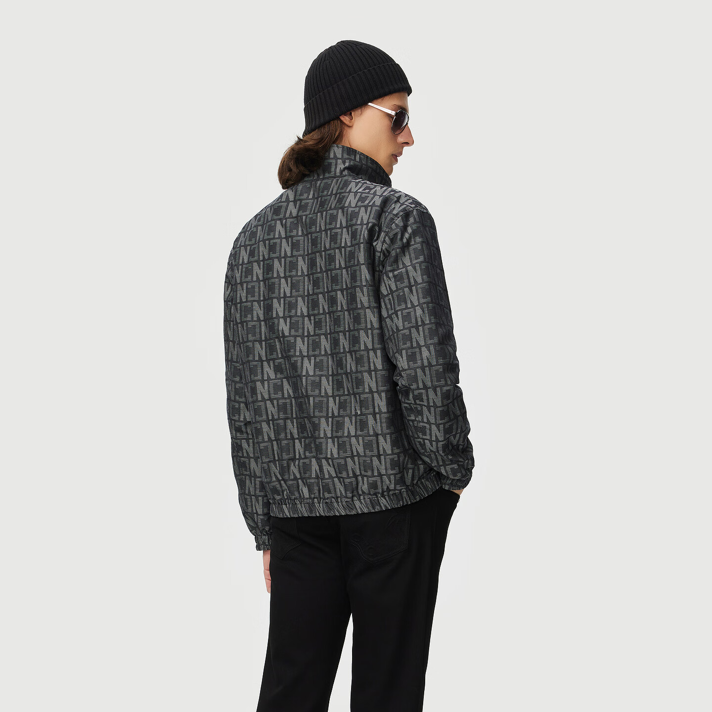 C'N'CCNC【奢侈品衣服】双面穿夹克25秋新款男装立领外套防风上衣 黑色 46 /(165/84A)