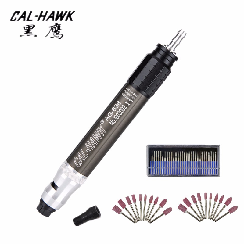 CAL-HAWK台湾黑鹰气动打磨机大扭力风磨笔 风动修磨笔 气磨笔 雕刻机笔式 AG-636（S52）