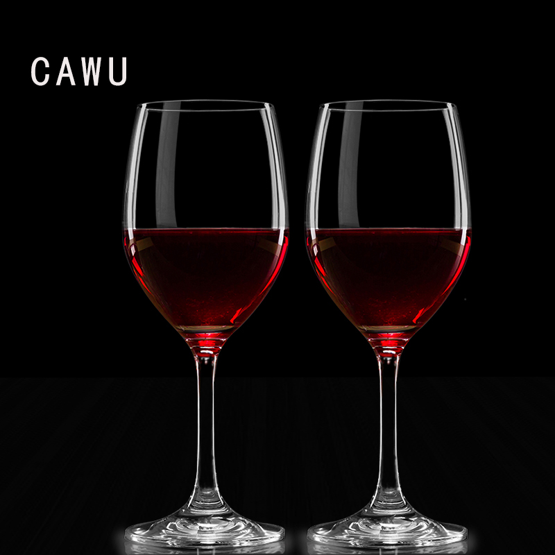 CAWU经典无铅水晶红酒杯高脚杯葡萄酒杯高品质酒具2只装 精致款/350ml