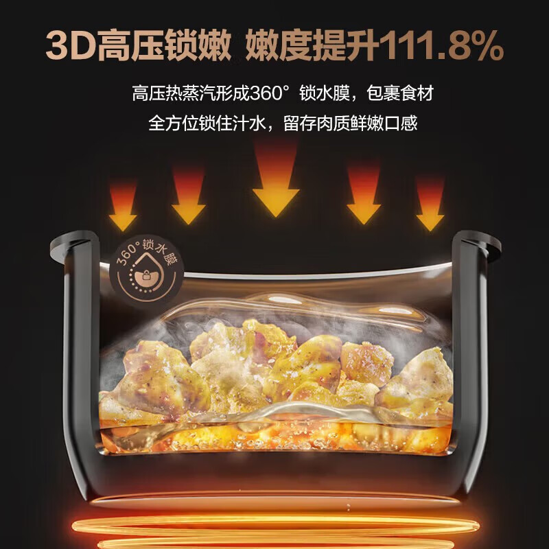 美的（Midea）0涂层电压力锅家用5L大容量多功能烹饪智能预约煮饭煲汤开盖火锅高压锅 MY-S5178K 电压力锅 MY-S5178K 5L