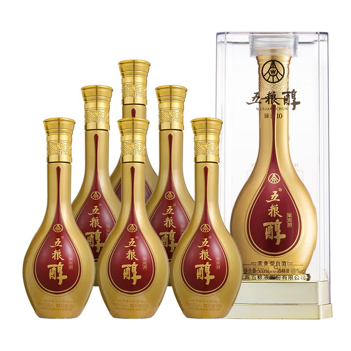 五粮液股份 五粮醇 浓香型白酒 收藏送礼 50度500ml*6瓶五粮醇臻选10