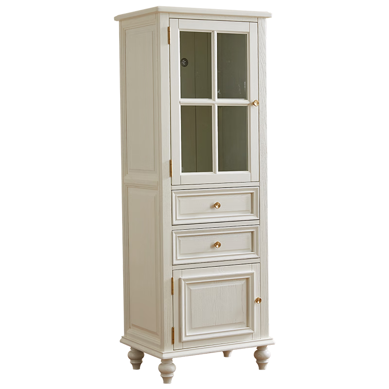 卡娜斯 美式實(shí)木酒柜 客廳裝飾柜餐邊柜展示柜邊柜 美式鄉村家具組合 【經(jīng)典高酒柜】不帶門(mén)+100%原木 600x440x1665mm