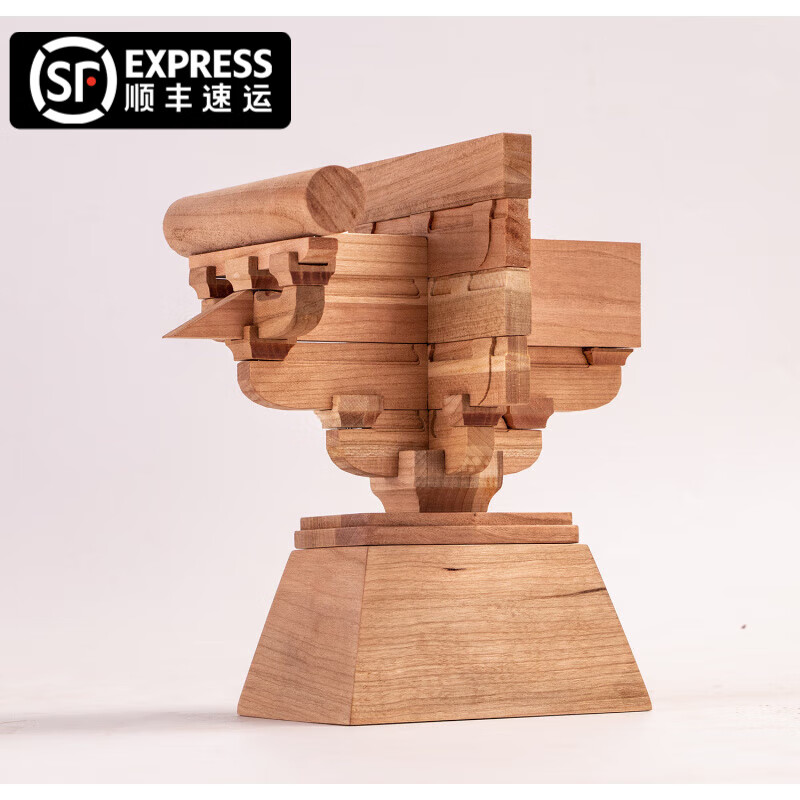 igiftfire斗拱积木模型玩具体验传统文化精髓拼装建筑榫卯独乐山门檐