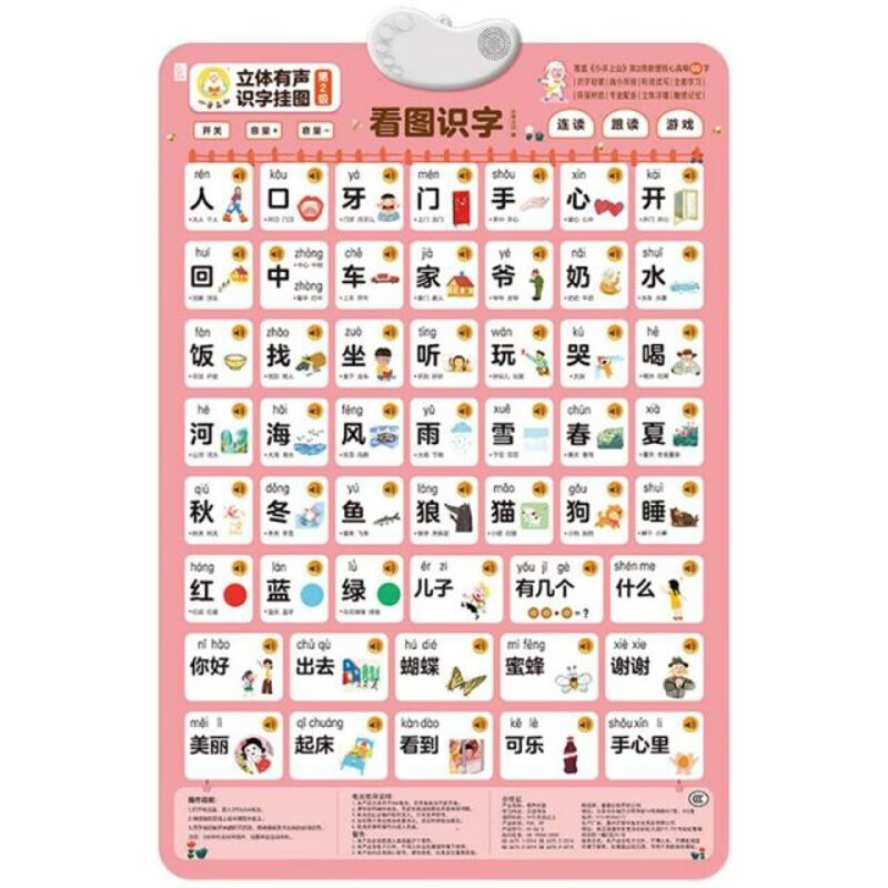 小羊上山立体有声识字挂图(第2级)小羊上山文化幼儿启蒙人民邮电出版社新华书店正版