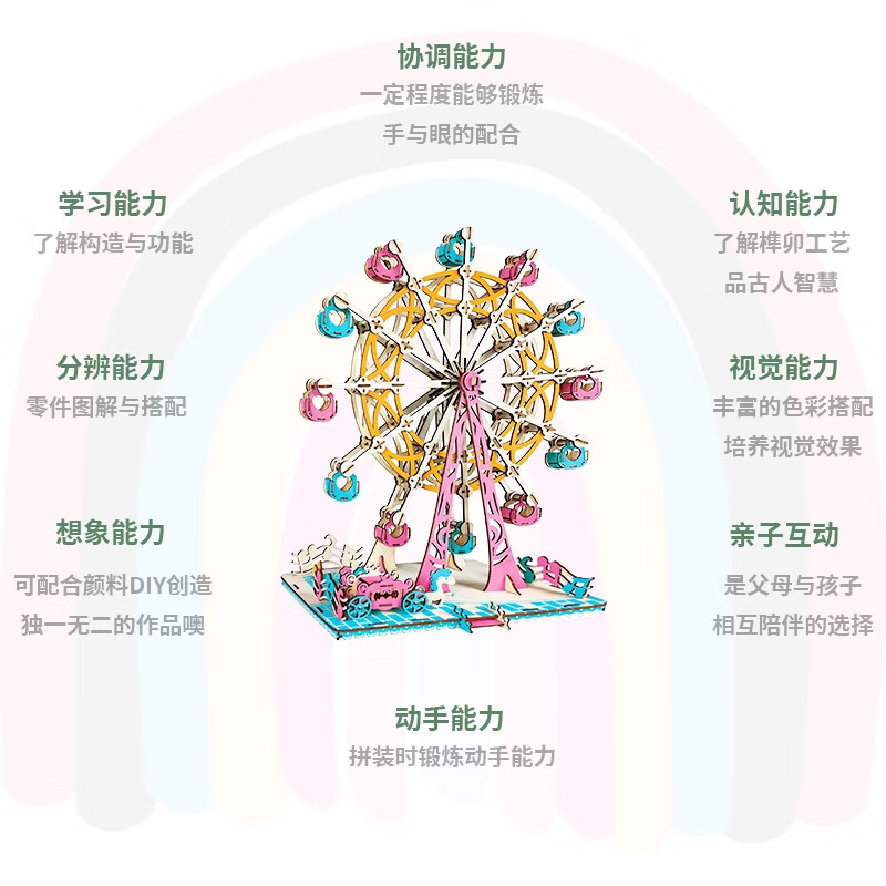 贝丽优航母驱逐舰飞机模型木质3d立体拼图儿童战斗机六代战机模型歼35 【木质模玩】越野吉普