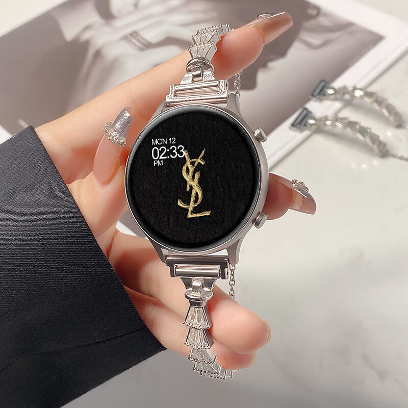 适用华为gt6表带gt5pro透气gt4/3金属腕带watch5/4pro/3/2轻奢女 贝壳表带银色 华为GT4/GT5 41mm/GT5Pro42mm