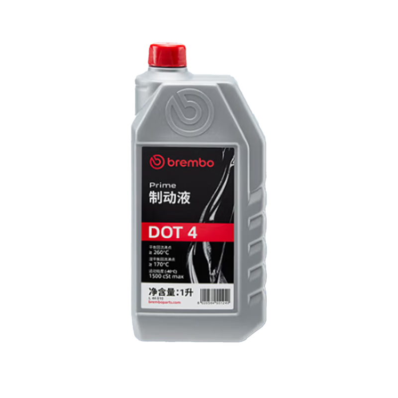 布雷博（Brembo）全車(chē)型剎車(chē)油制動(dòng)液離合器油 電動(dòng)車(chē)汽車(chē) 通用型 專(zhuān)用進(jìn)口全合成 DOT4 標(biāo)準(zhǔn)版【1 升裝】*1 瓶