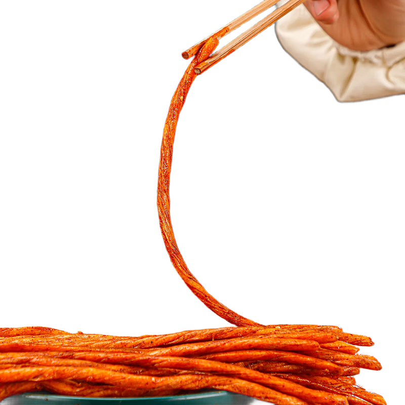 一根筋素牛筋辣条网红休闲小零食开袋即食麻辣宿舍整箱批发 【一根筋 约10g】5根