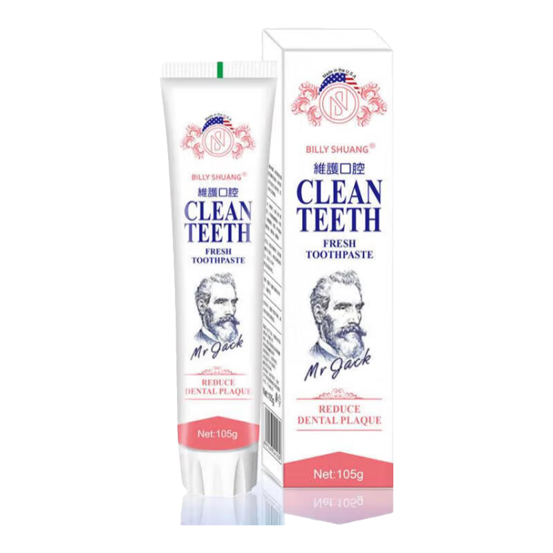 BILLYSHUANG清洁口腔亮白牙膏减轻口臭清洁亮白多维护龈清新口气 牙膏1支