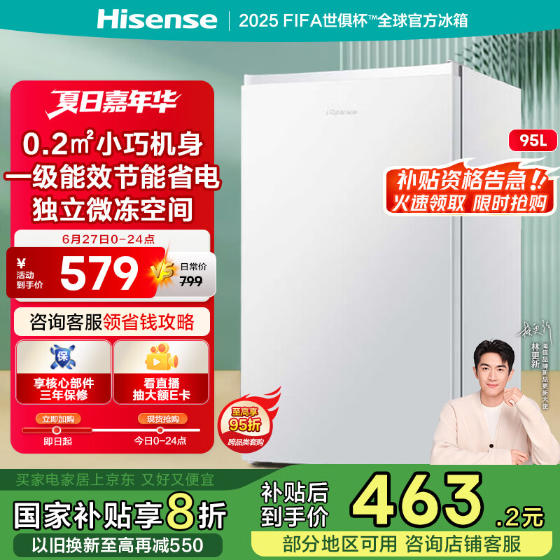 Hisense/���� 95L���ű��� С�ͼ��� �ⷿ���� ���·��� BC-95S/A ��ɫ