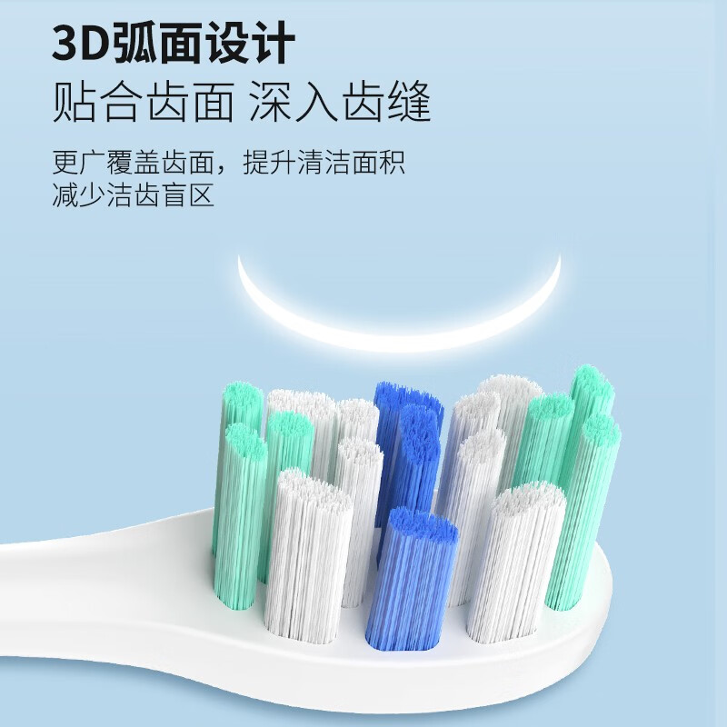 狮护适配usmile电动牙刷头Y1/U1/U2/U3/45度通用软毛替换呵护专业款刷头 8支 升级定制独立包装白色专业款