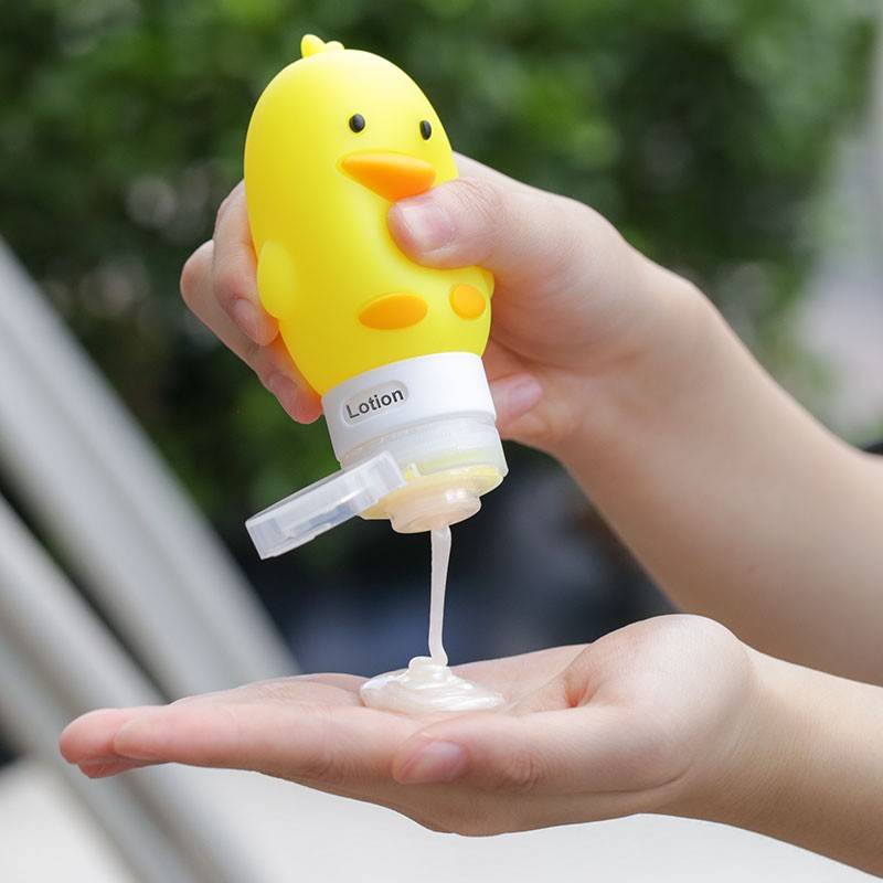 卡通小瓶小企鹅便携洗发乳液水乳沐浴液面霜挤压按压空瓶子收纳瓶 100