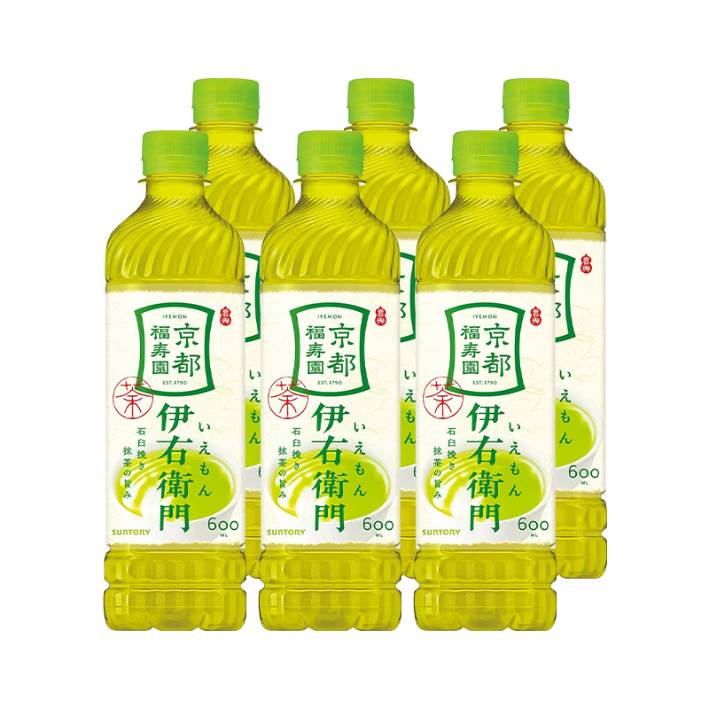 三得利（Suntory）伊右卫门绿茶600ml*6瓶 原装进口 茶饮料饮品即饮茶饮