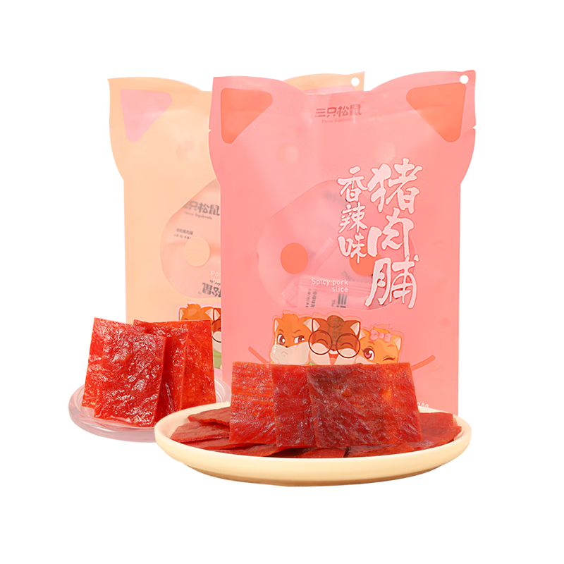 三只松鼠猪肉脯原味  靖江风味肉干肉脯零食休闲小吃猪肉干160g/袋