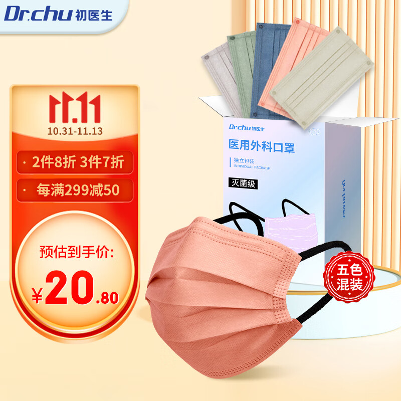 初医生（Dr.Chu）莫兰迪口罩：价格走势、销量趋势和口罩排行榜