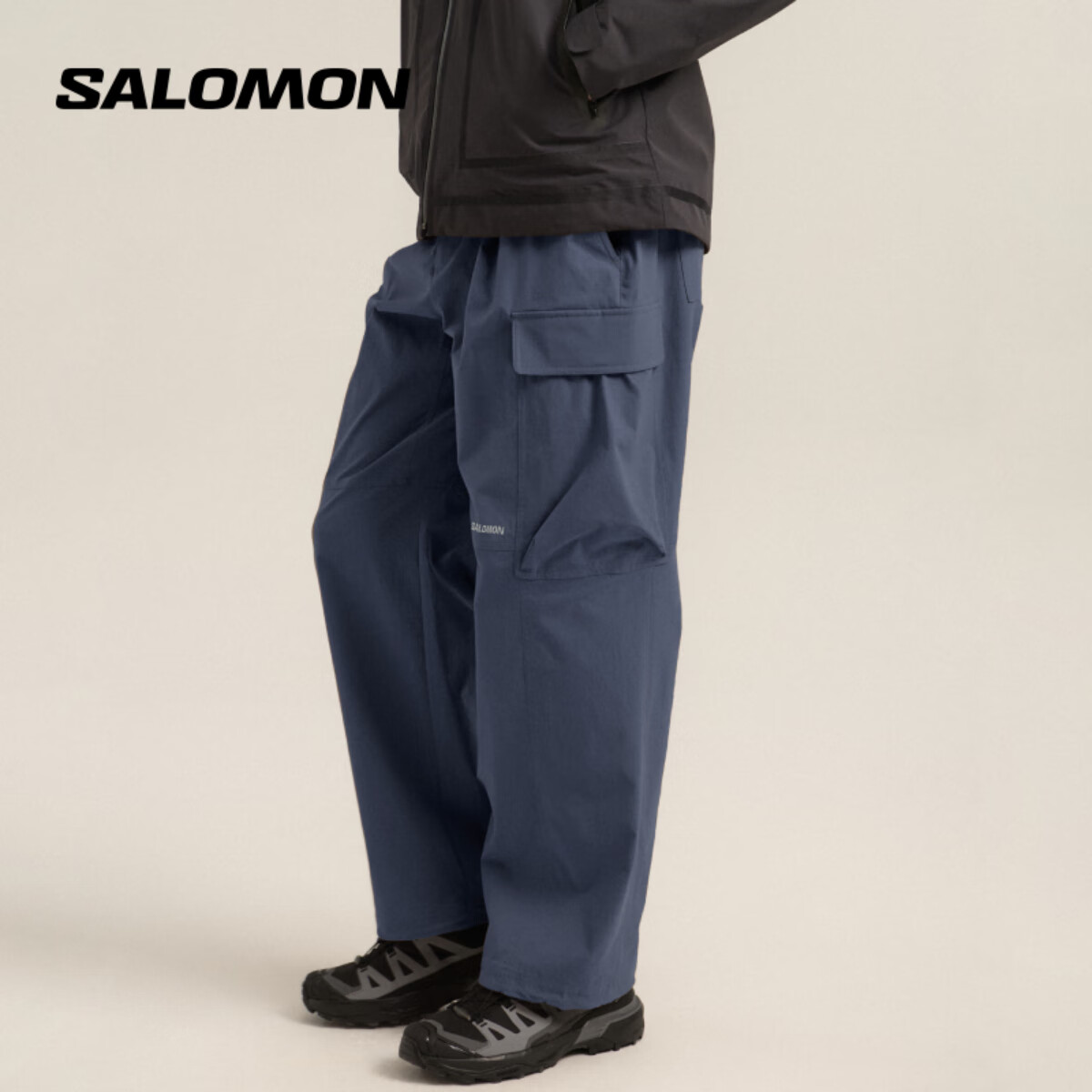 萨洛蒙（Salomon）男款 户外运动潮流休闲防泼水轻便长裤 PRIME CARGO PANTS 藏青色C28037 M