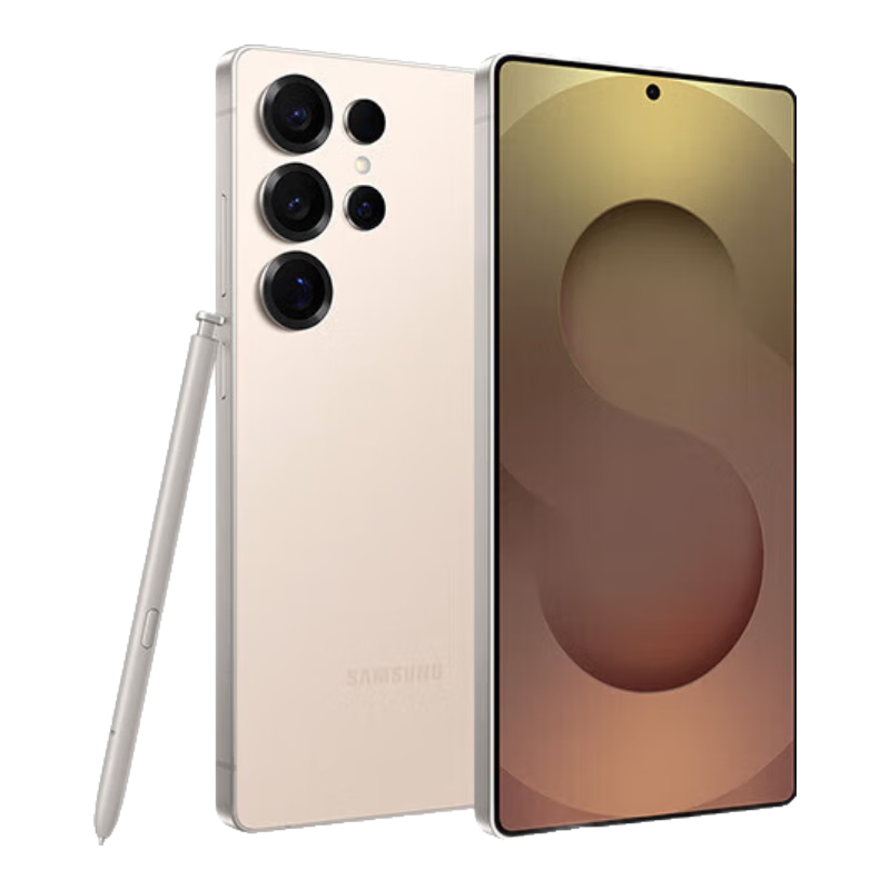 三星（SAMSUNG）Galaxy S25 Ultra 超拟人AI助理 2亿像素主摄 超视觉影像 骁龙8至尊版移动平台 AI手机 【专属色】钛柔金 16GB+1TB 官方标配