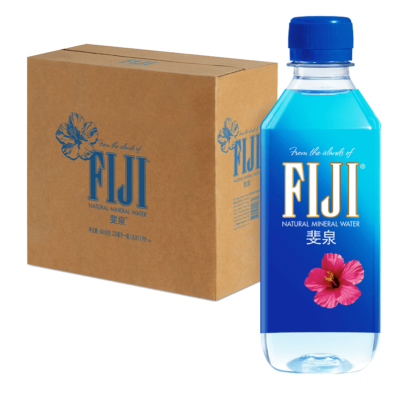 斐泉(FIJI)天然进口水斐济矿泉水弱碱性饮用水 婓泉(FIJI）330ml*24瓶/箱