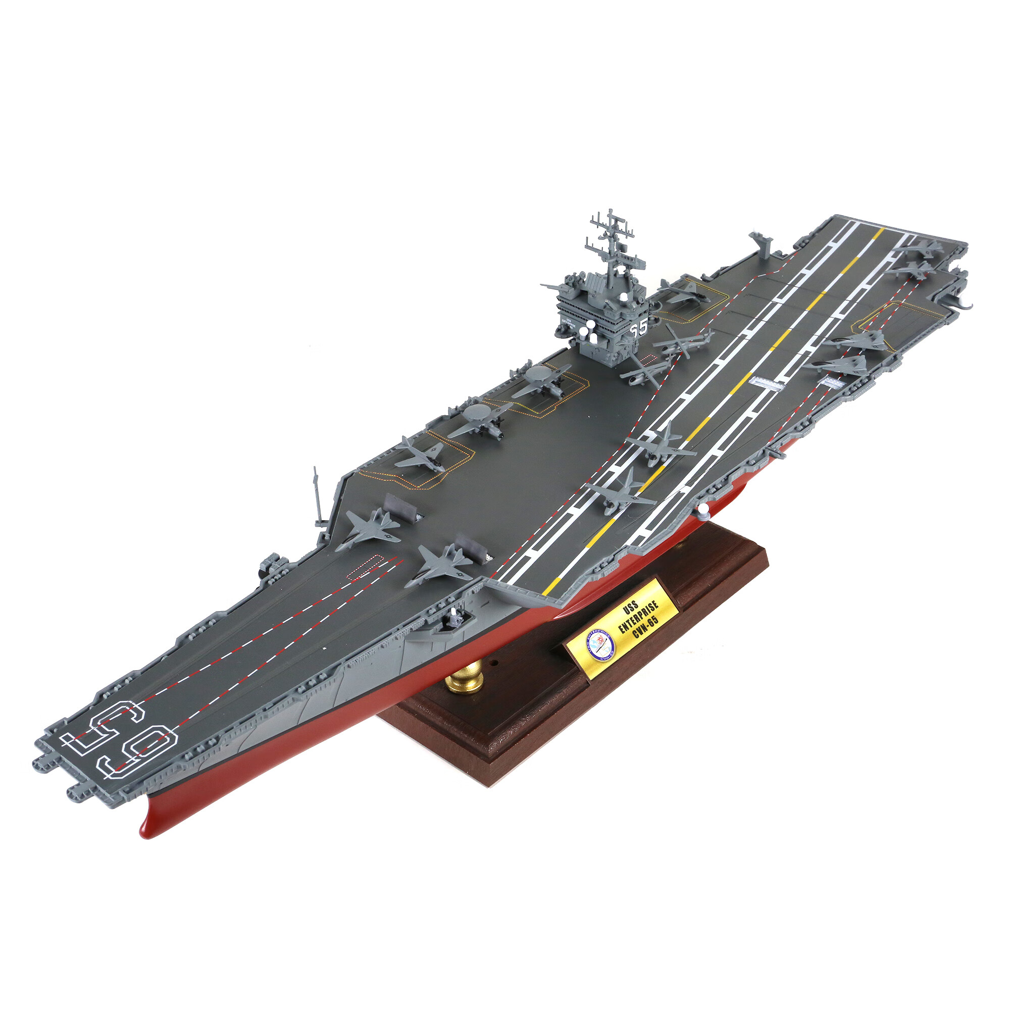 企业号航母模型合金成品美国核动力军舰cvn-65海景 展台1:700 海洋