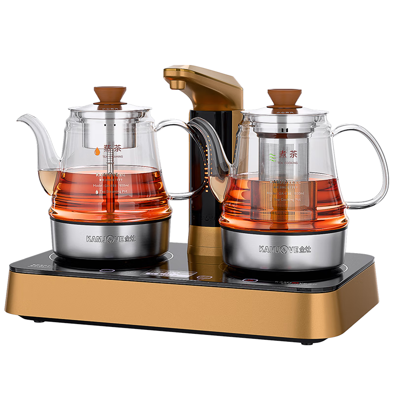 金灶（KAMJOVE）自動上水電熱水壺 養(yǎng)生壺煮茶器蒸茶壺 茶臺燒水全自動一體玻璃恒溫水壺 GA-818
