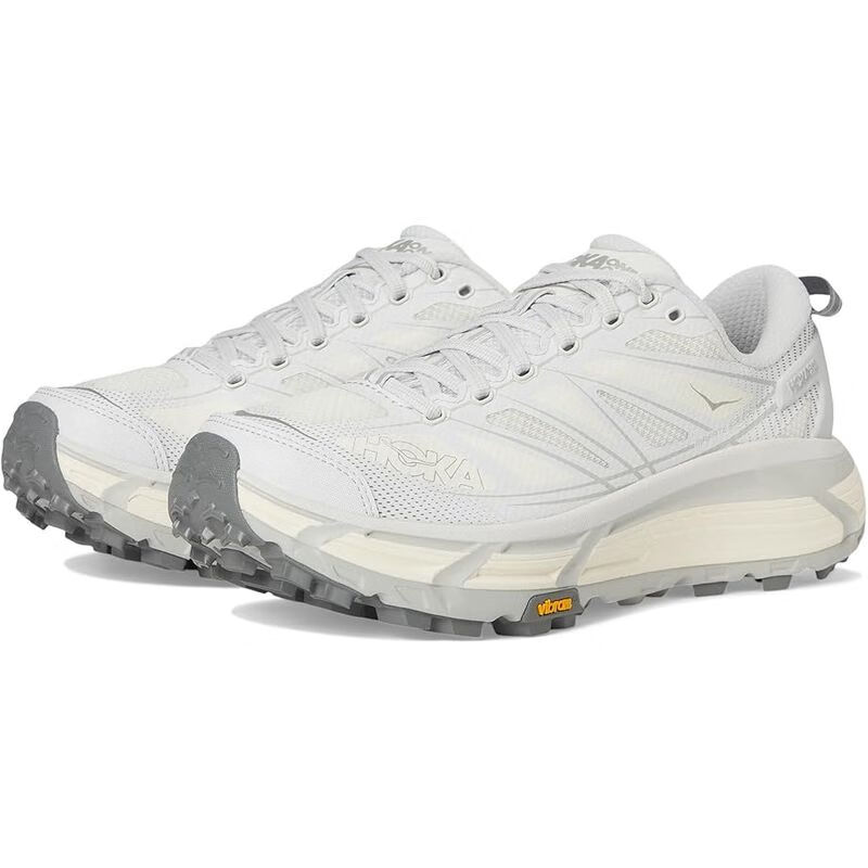 HOKA男鞋越野跑鞋Mafate Speed 2飞速马法特2运动鞋缓震抓力骑行户外 灰色Alabaster 40 码/美码7