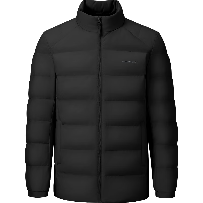 HLA海澜之家轻薄排骨羽绒服男【三防】25立领商务保暖外套男冬季