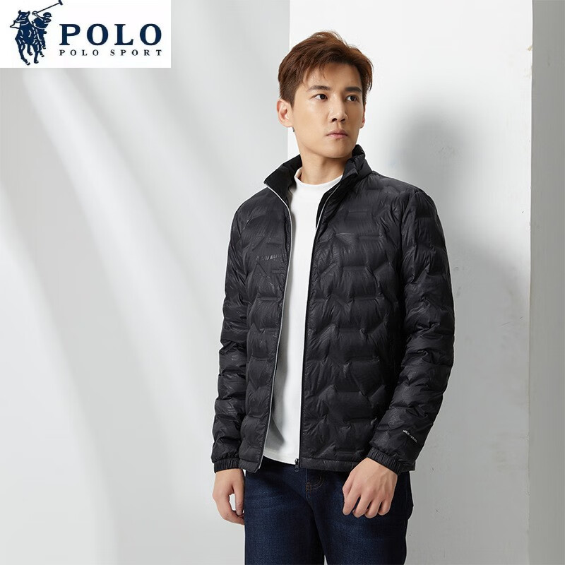 保罗羽绒服男冬季轻薄款立领年新款热能反射轻便短款 男黑 m