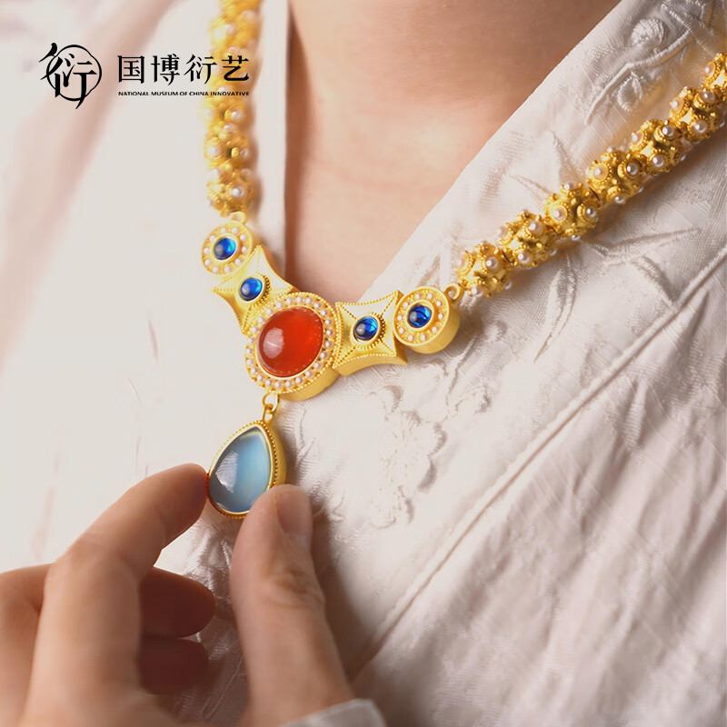 中国国家博物馆李静训AR项链冰箱贴两用国博文创创意礼品送朋友生日礼物 李静训项链冰箱贴