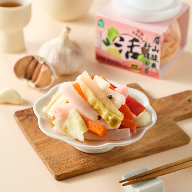 盒马工坊眉山脆爽什锦泡菜300g冷藏眉山地标泡菜酸脆带甜 眉山脆爽什锦泡菜300g*1瓶