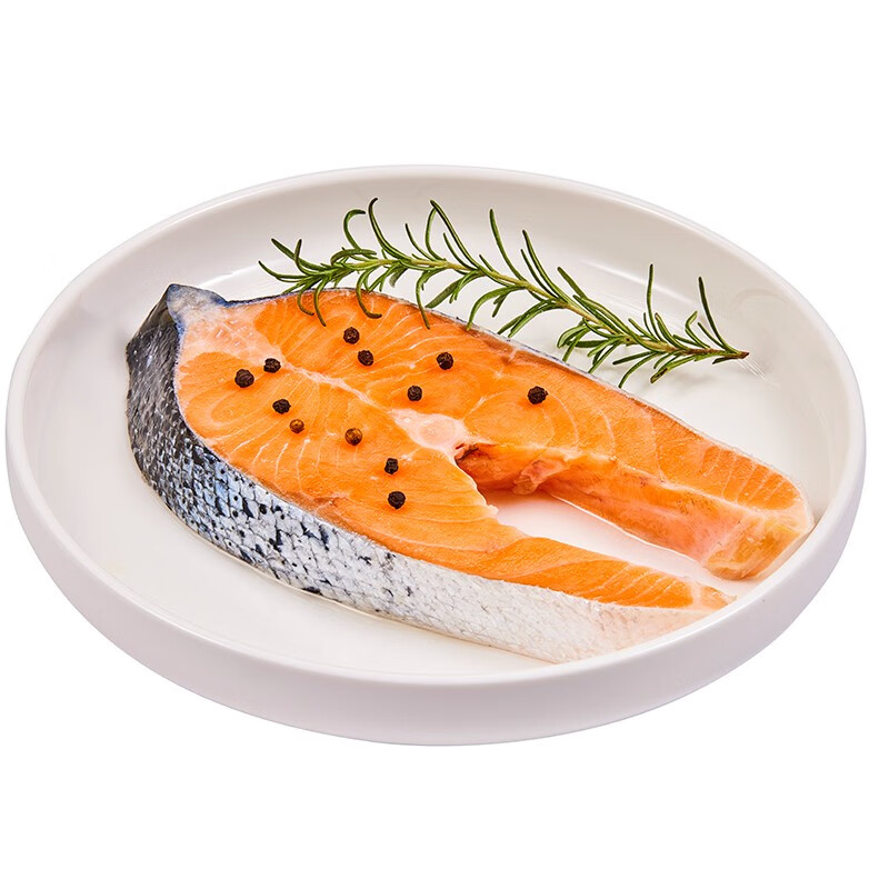 鲑鱼世家 三文鱼排 680g 中段大鱼排 1袋只2片 智利直采 大西洋鲑