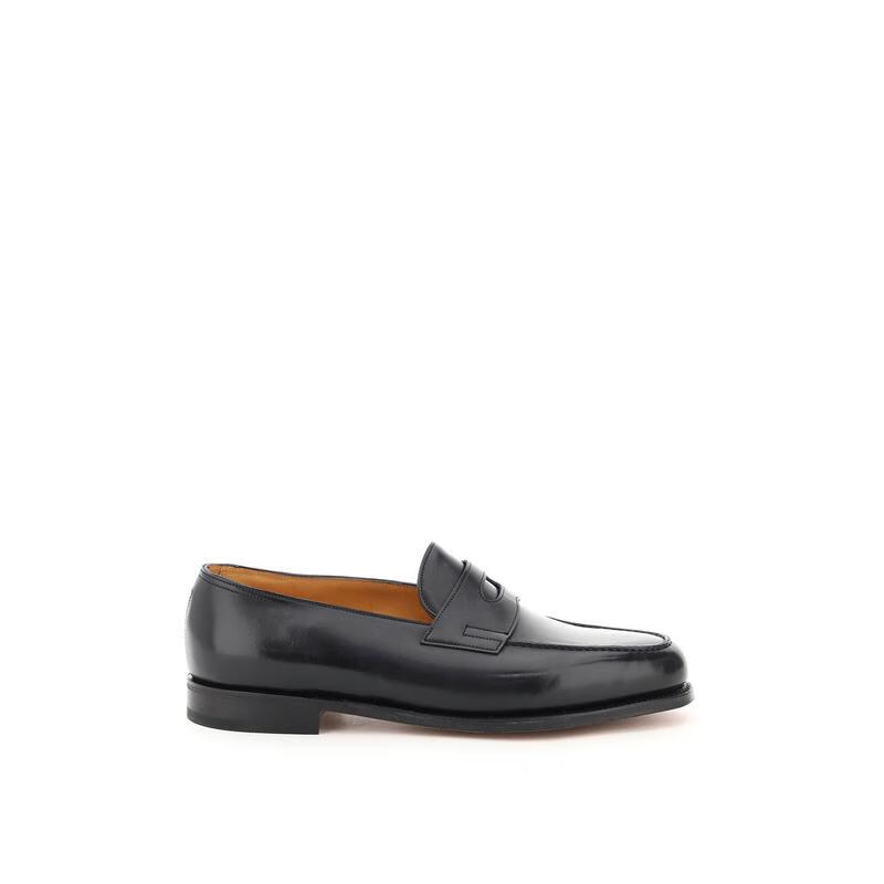 JOHN LOBB真皮拼接橡胶男鞋休闲百搭配皮鞋商务正装鞋踝靴潮流时尚男士皮靴 黑色 39