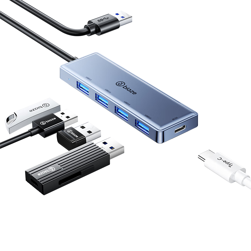  USB3.0չ 4ڼHUBչ ʼǱһ϶תתͷӳ Type-C24.9Ԫ