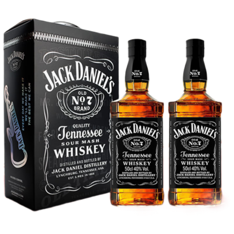�ܿ˵��ᣨJack Daniels�������������� ��������ʿ�� �ڱ�˫֧���װ500ml *2  ��������
