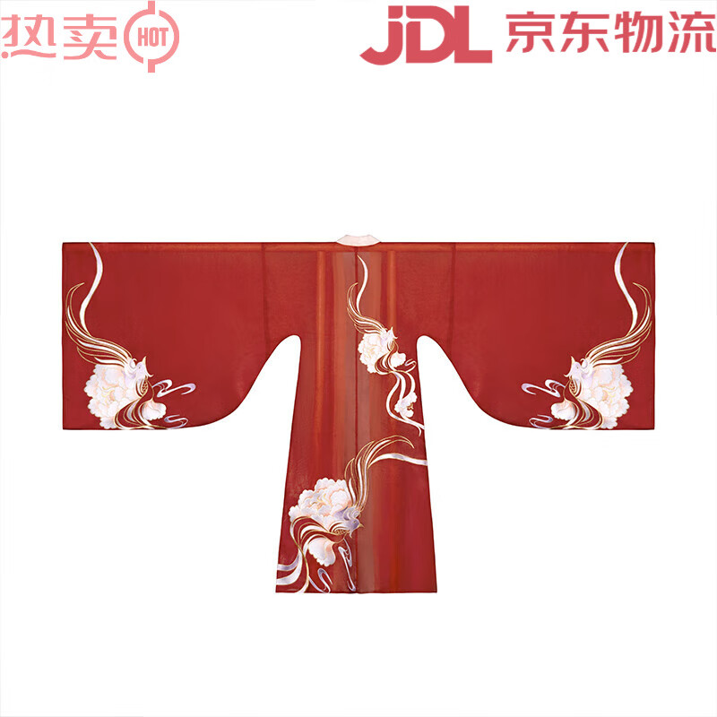 如夢(mèng)霓裳【如夢(mèng)霓裳丨洛月】唐制漢服女裙重工繡花大袖紅色唐風(fēng)夏日常 紅色大袖衫 S 160