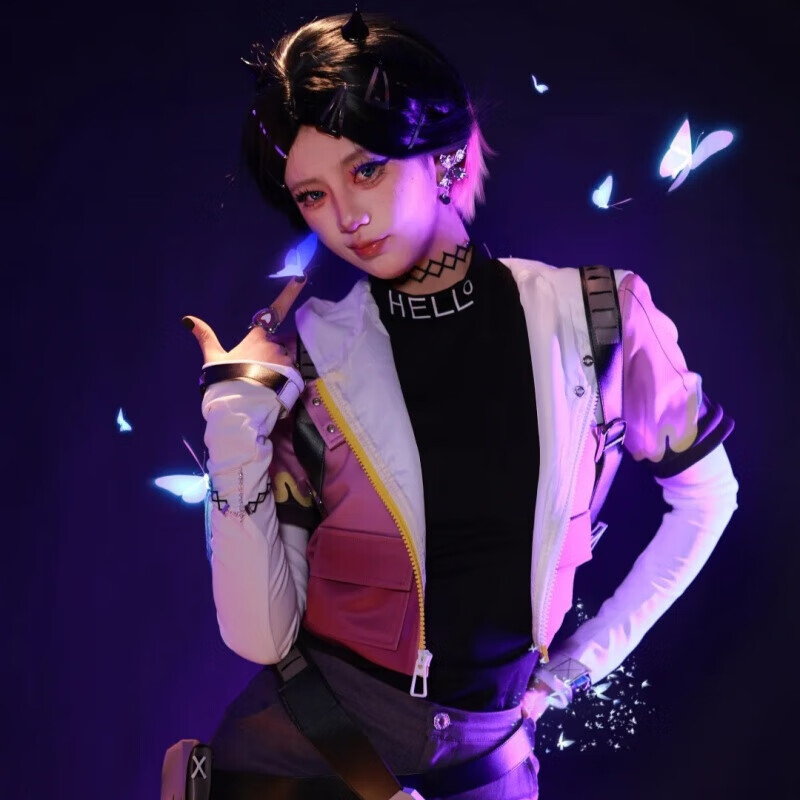 班达熊暮蝶cos服无畏契约cosplay动漫角色扮演游戏周边捷风贤者卡通c服 暮蝶cos服+配饰(无背包) S