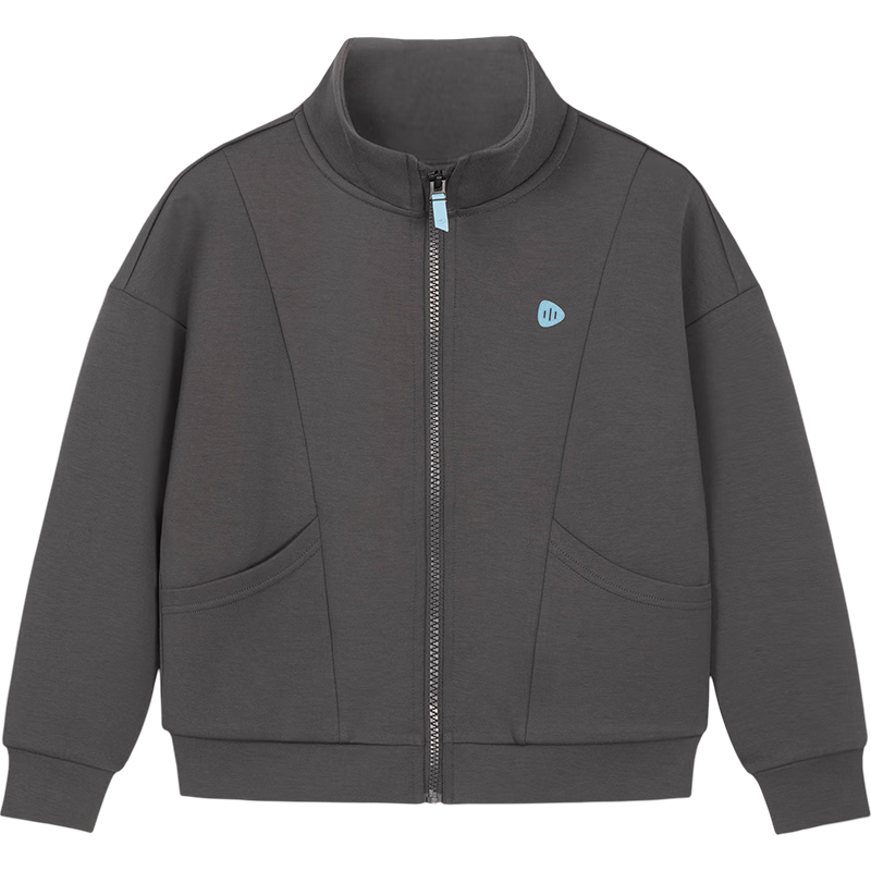 水孩兒（SOUHAIT）童裝男童女童運(yùn)動外套2025秋季兒童褂子百搭上衣 薄墨灰SHTQND01CC580S18 170 童碼