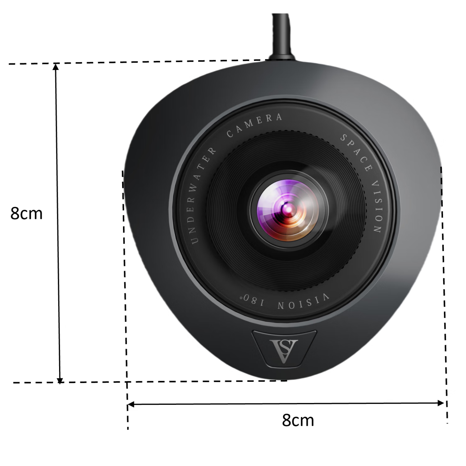 SpaceVision W 鱼缸相机鱼缸配件 水下直播 4K高清影像  鱼缸监控 基础版（适用缸壁厚度不大于8mm，不加盖）