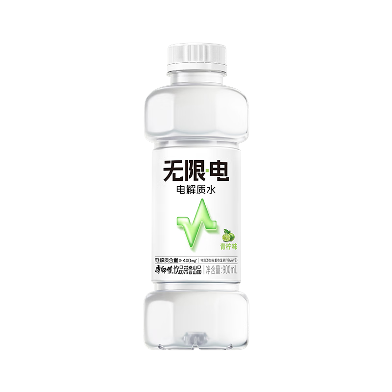康师傅无限电电解质水 风味饮料 青柠味整箱装 900ml*12瓶 热门商品