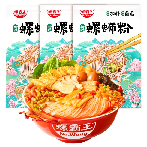螺霸王 螺蛳粉 爽辣菌菇螺丝粉  柳州螺狮粉 菌菇400g*5袋