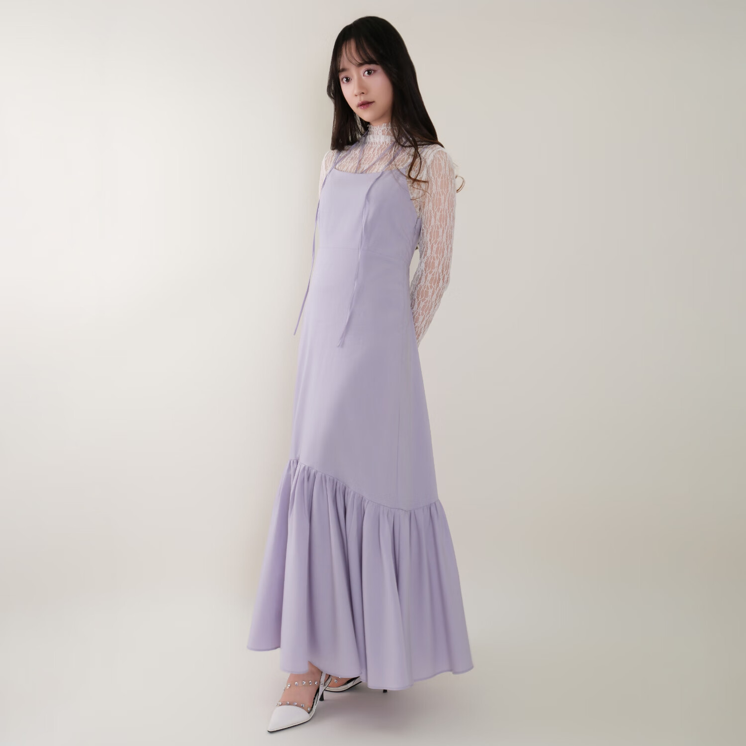 ZYM夏季2025新款连衣裙女短袖纯色露背吊带针织系带度假风鱼尾裙 紫罗兰 均码 (85-120斤)