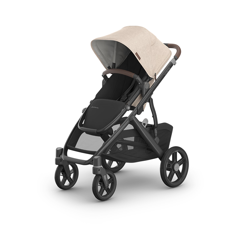 UPPAbaby VISTA V3高景觀嬰兒車可坐可躺 寶寶嬰兒手推車 燕麥灰-不含睡籃